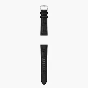 22mm Black Leather Watch Strap