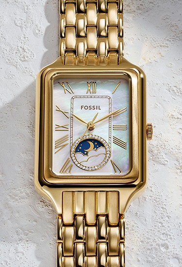 Raquel 29mm Sun Moon Multifunction Gold-Tone Stainless Steel Watch - Image 5