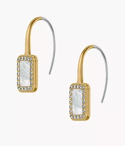 Raquel Glitz White Mother-of-Pearl Drop Earrings - Image 4