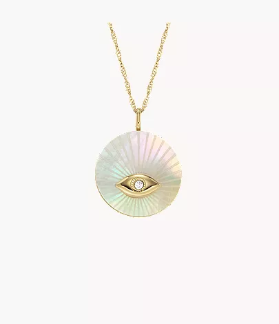 Sutton Evil Eye Gold-Tone Stainless Steel Pendant Necklace