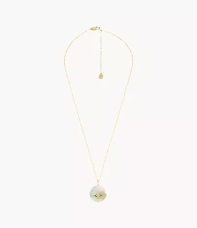 Sutton Evil Eye Gold-Tone Stainless Steel Pendant Necklace - Image 4